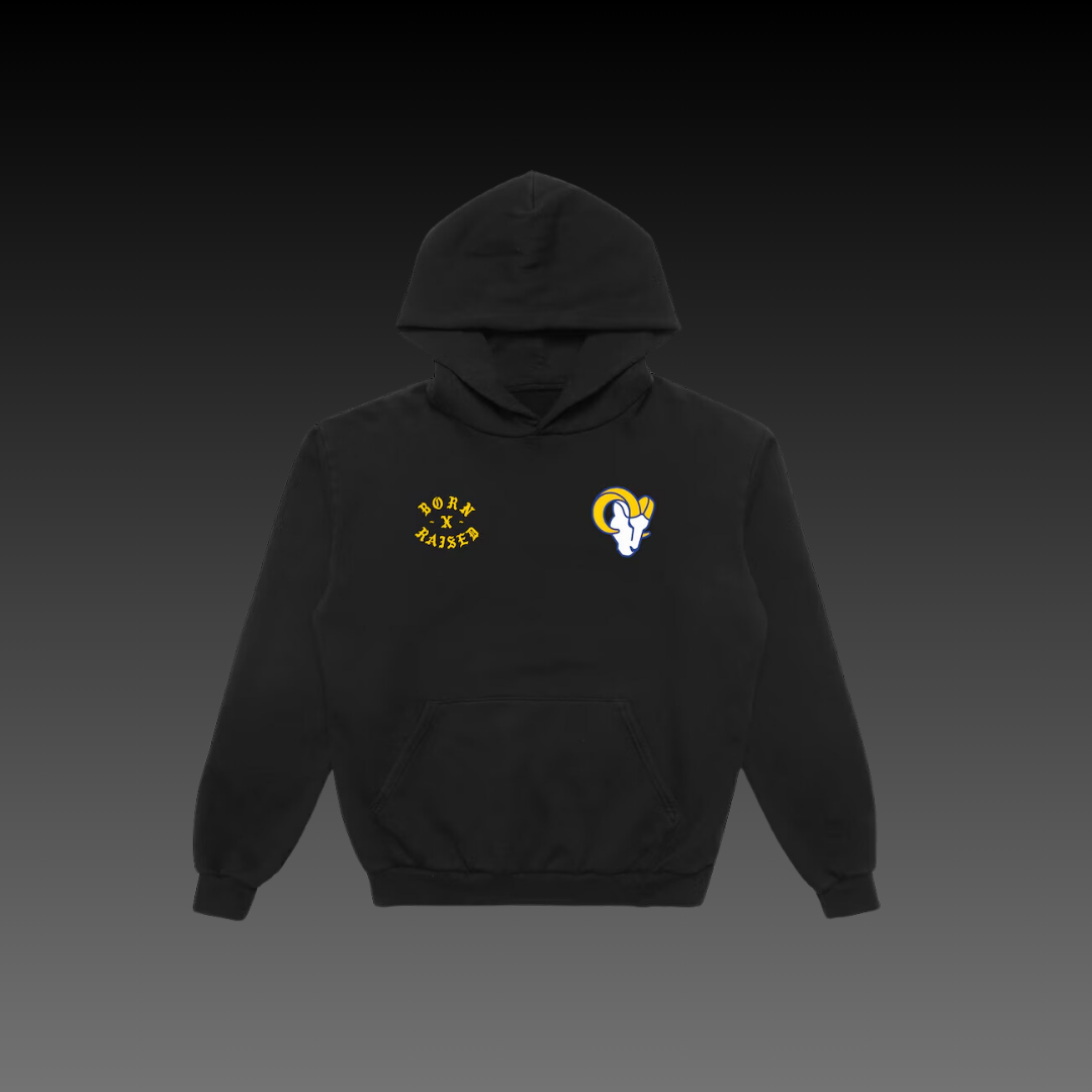 Born x Raised Los Angeles Rams Black Hoodie