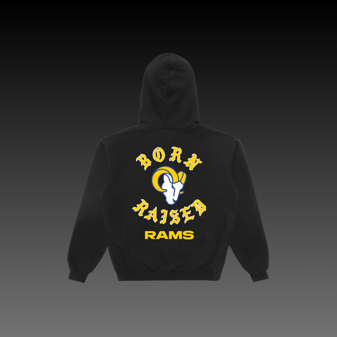 Born x Raised Los Angeles Rams Black Hoodie