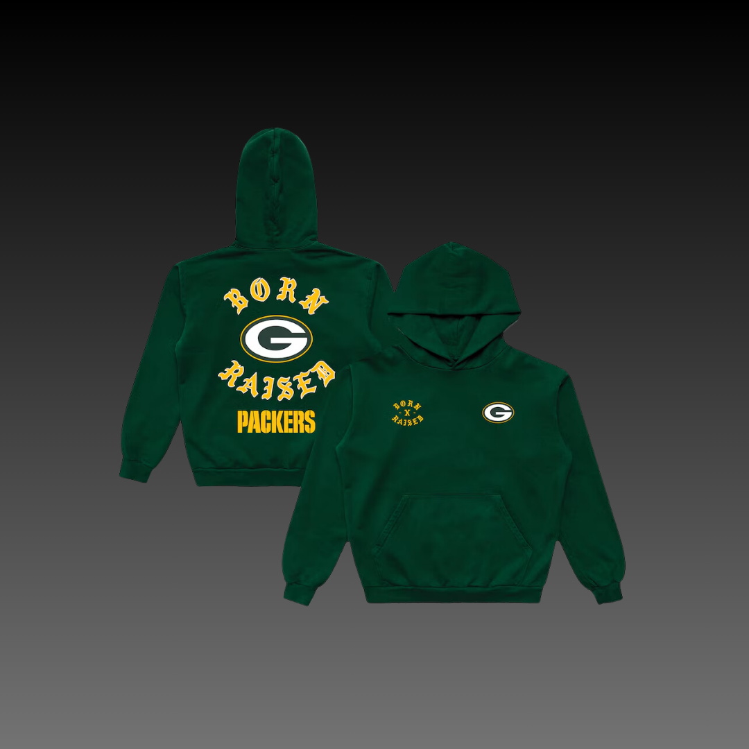 Born x Raised Green Bay Packers Green Hoodie