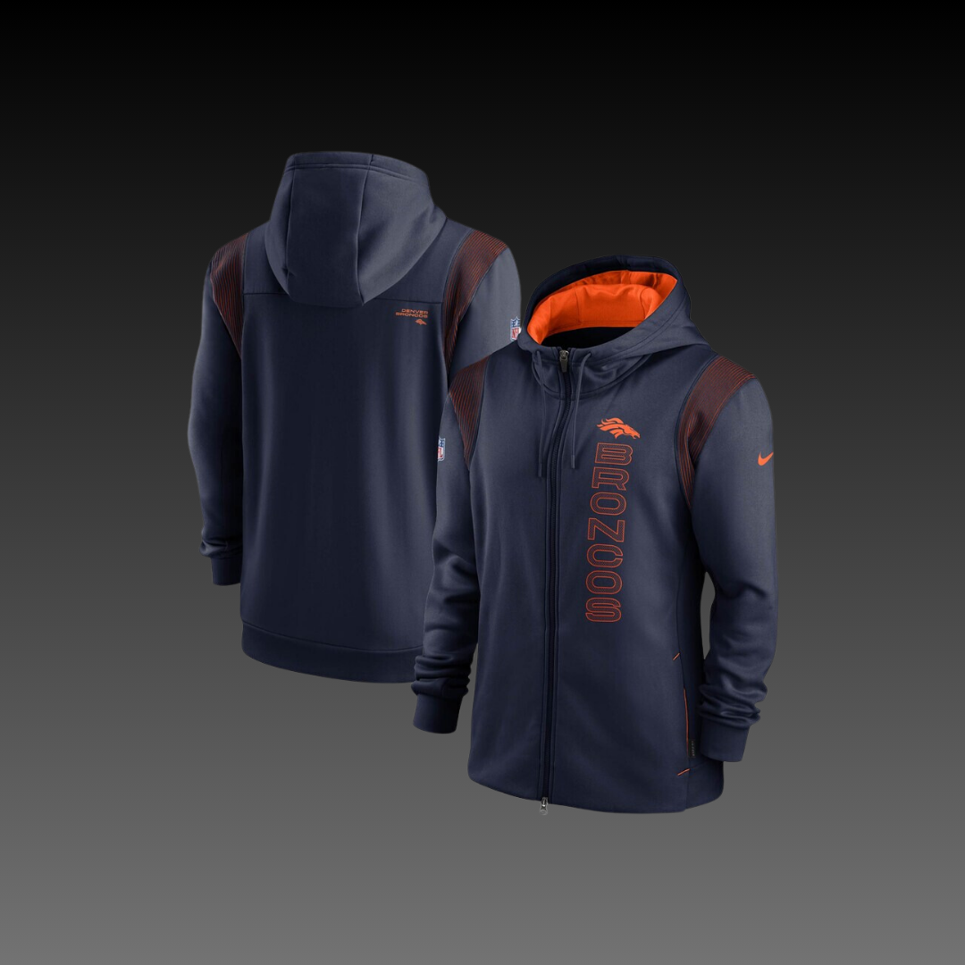 Denver Broncos Performance Full-Zip Hoodie