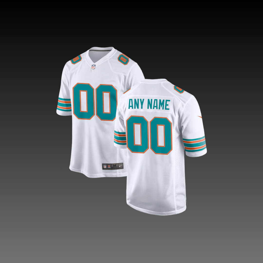 Miami Dolphins Custom Jersey Alternate White