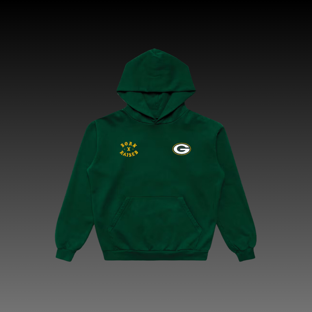 Born x Raised Green Bay Packers Green Hoodie