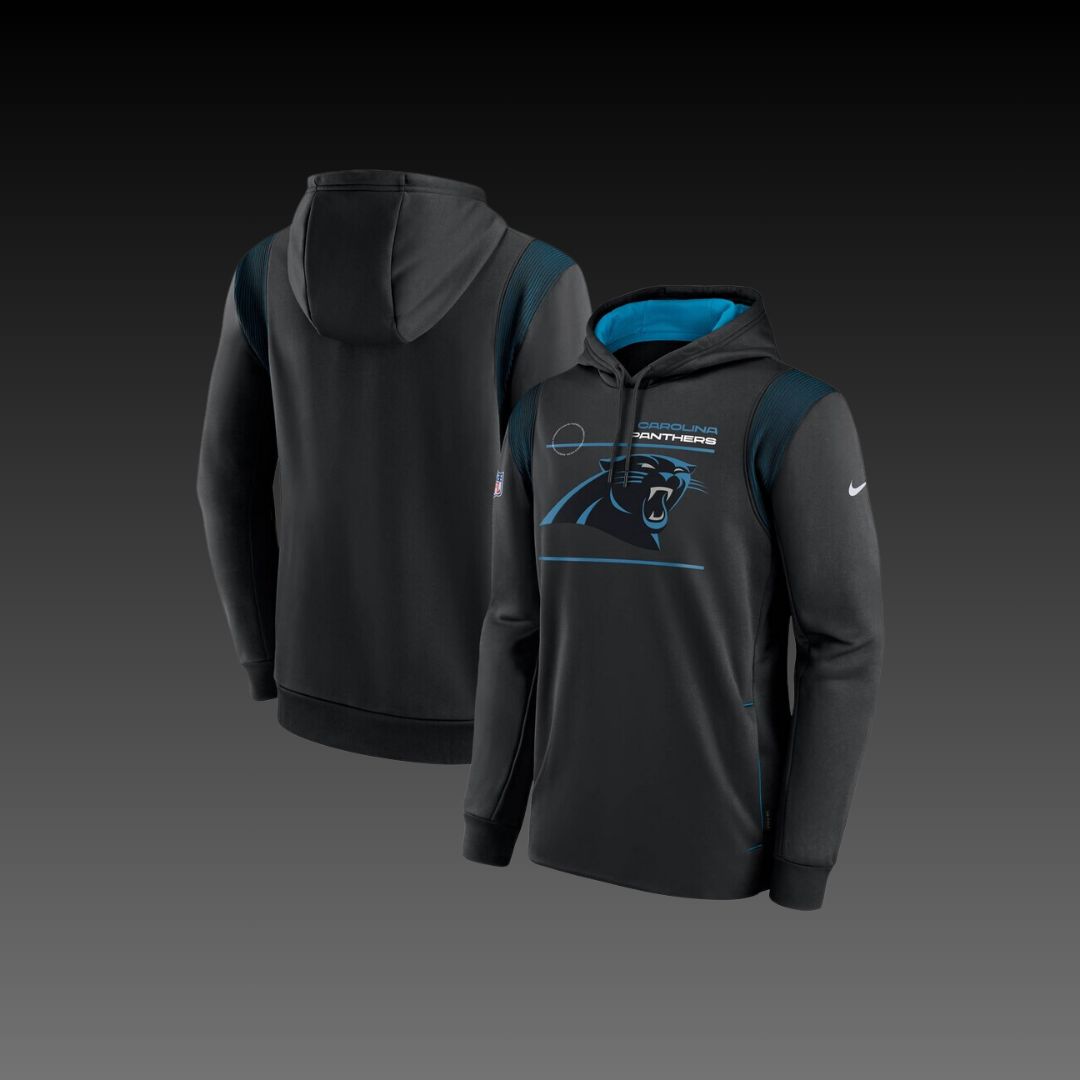 Carolina Panthers Black Performance Long Sleeve Pullover Hoodie