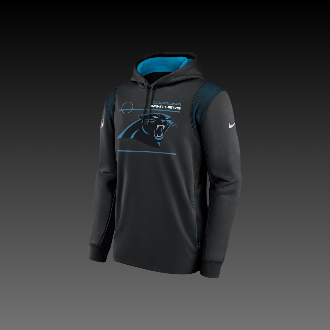 Carolina Panthers Black Performance Long Sleeve Pullover Hoodie