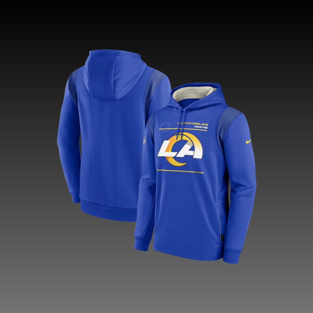 Los Angeles Rams Blue Performance Long Sleeve Pullover Hoodie