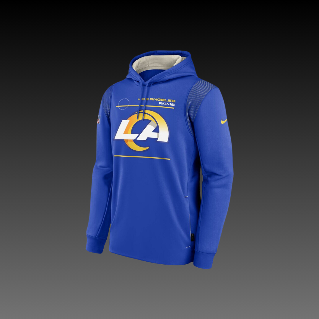 Los Angeles Rams Blue Performance Long Sleeve Pullover Hoodie