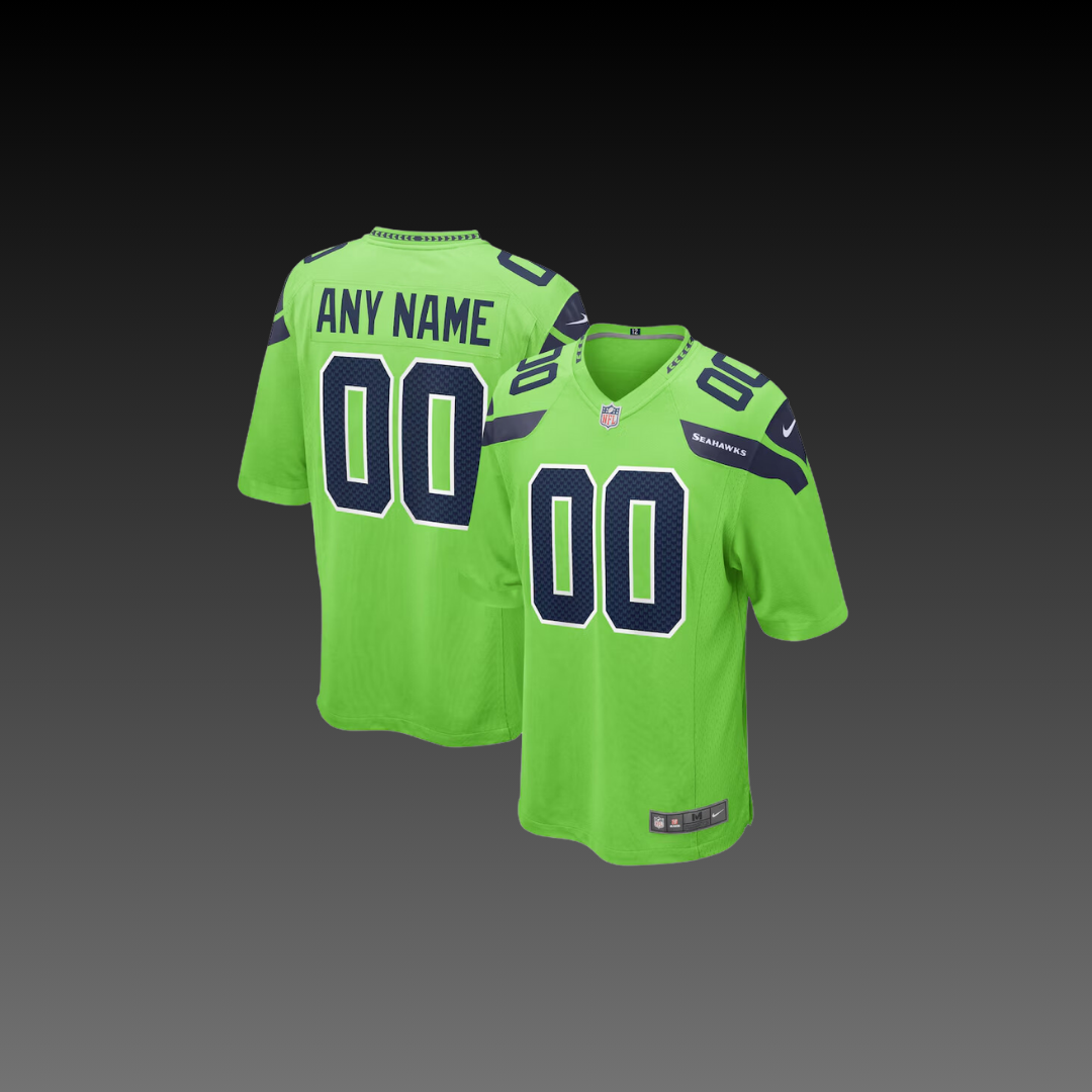 Seattle Seahawks Custom Jersey Green