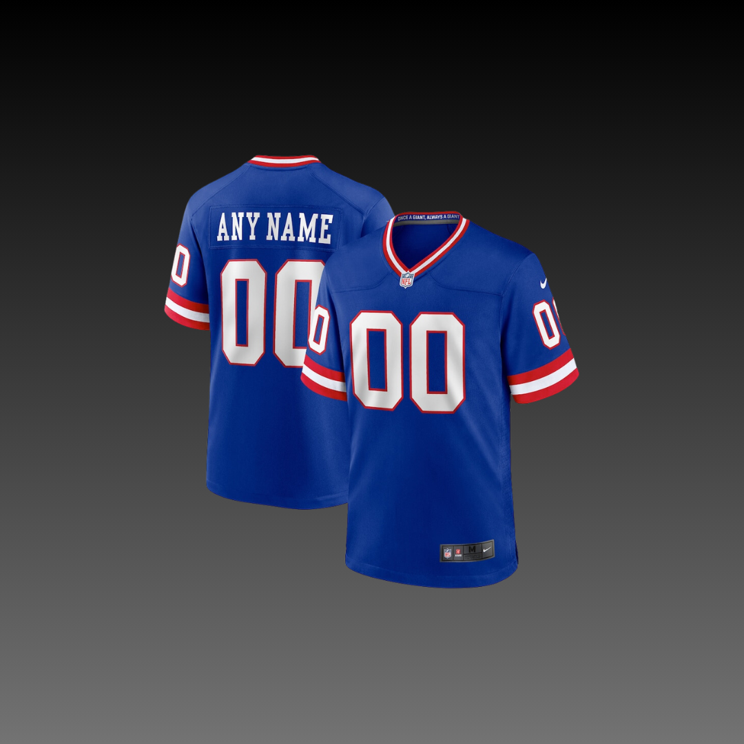 New York Giants Custom Jersey Blue