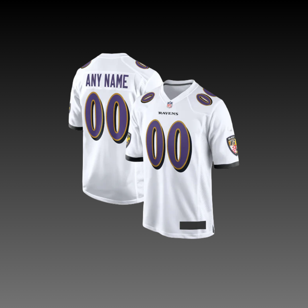 Baltimore Ravens Custom Jersey White