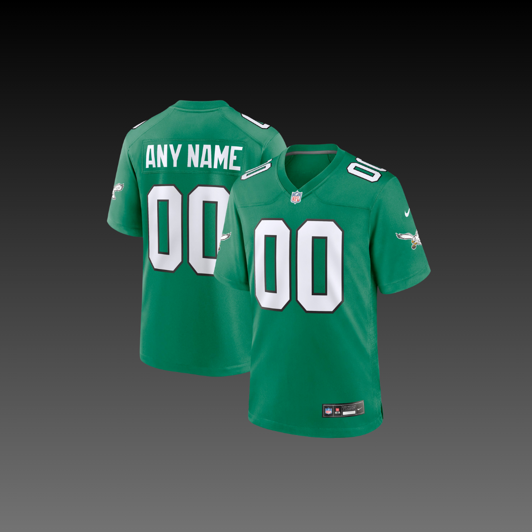 Philadelphia Eagles Custom Jersey Kelly Green