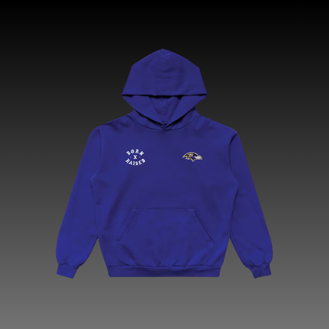 Born x Raised Baltimore Ravens Purple Hoodie