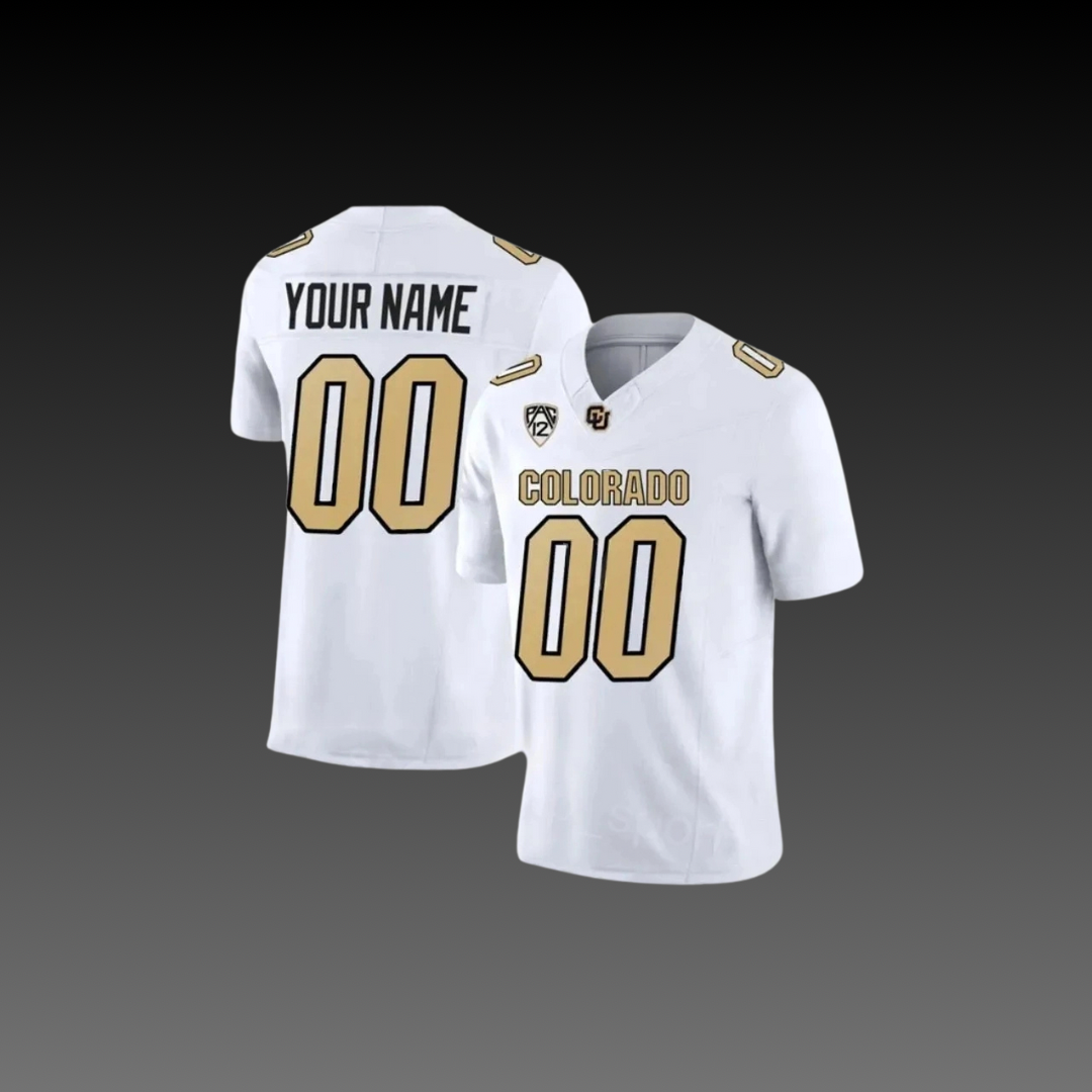 Colorado NCAA Custom Jersey White